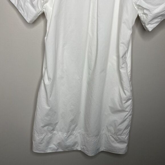 MADEWELL Mini Shirtdress Women XS White V-Neck Shift Dress Pockets NP093 - Picture 11 of 15